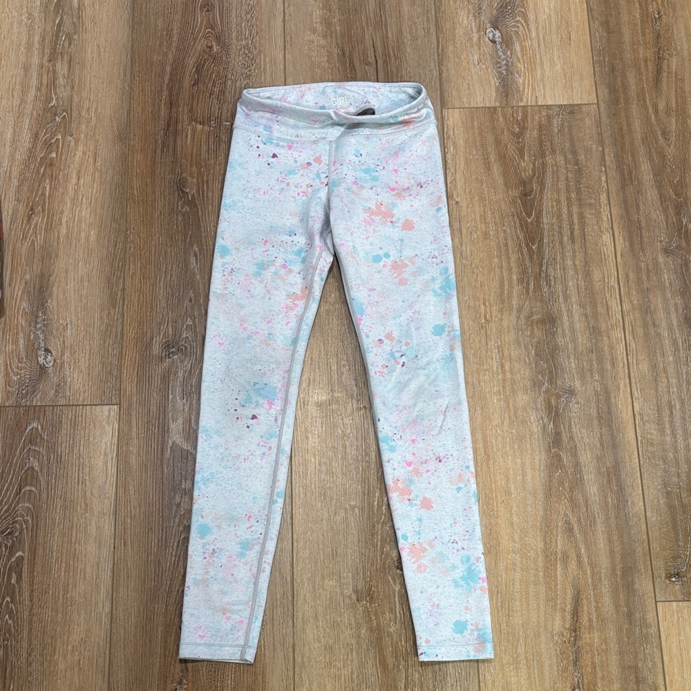 Athleta Girl Colorful Splatter Print Kids Leggings